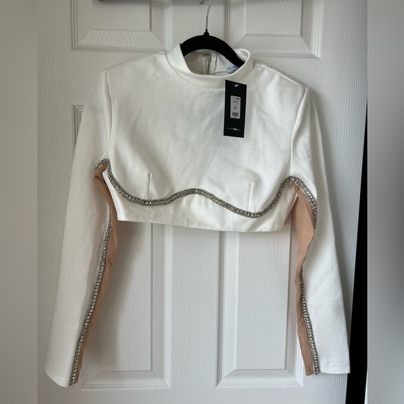 Fashion Nova Showstopper Rhinestone Top - Picture 2 of 8